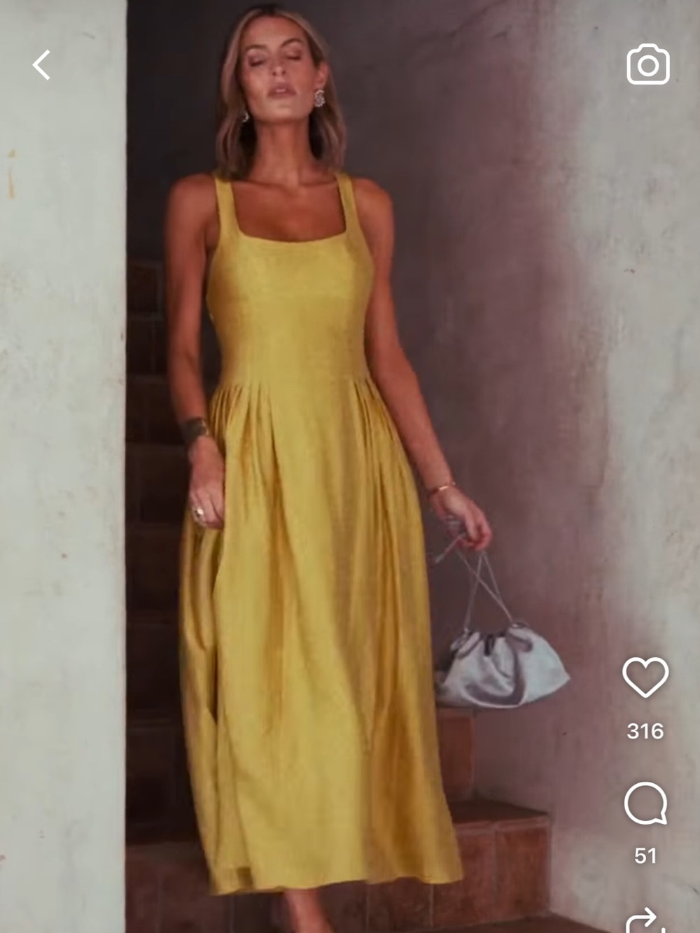 ANTONIO MELANI Lime Yellow Maxi Dress - Picture 7 of 7
